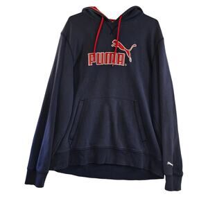 Puma Sport Lifestyle Dry Cell Hoodie Navy Blue/Red Size XL